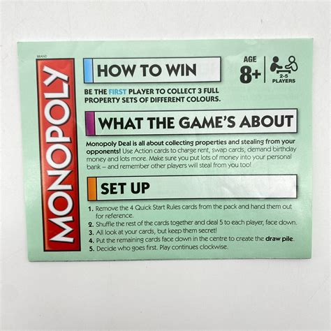 monopoly instructions and rules.